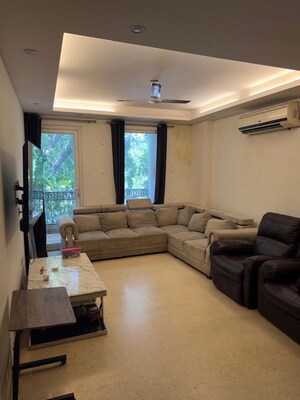 Living Room in 3 BHK Builder Floor at Ansal Sushant Apartments, Sushant Lok I – for Sale