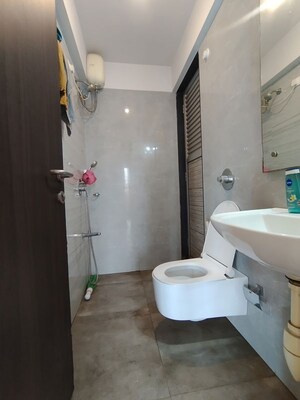 Bathroom in 1.5 BHK Apartment at Platinum Heritage, Ghodbunder Road – for Rent