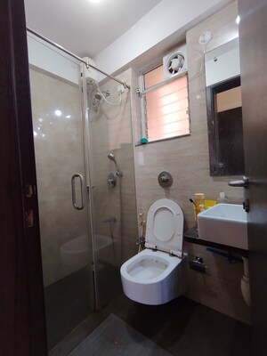 Bathroom in 1.5 BHK Apartment at Platinum Heritage, Ghodbunder Road – for Rent