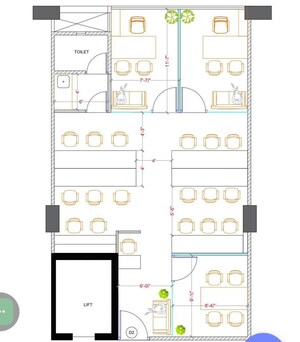 Floor Plan in  Office Space at Shilaj – for Rent