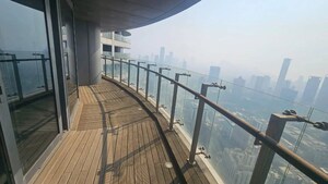 Balcony in 3 BHK Apartment at Lodha World View, Worli – for Rent