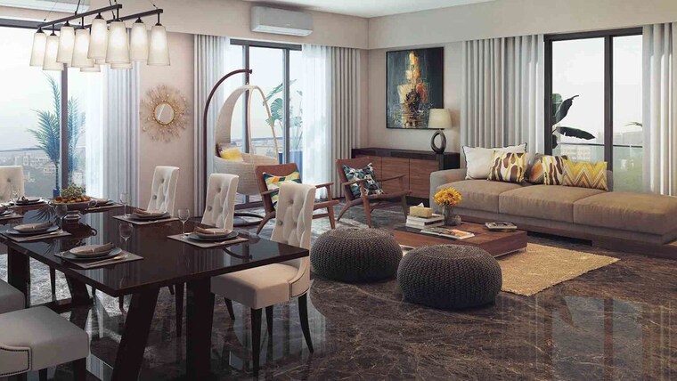 Living Room, adani-codename-greens 2 Bedroom 1200 Sq.Ft. Apartment In Koregaon Park Pune 10497209