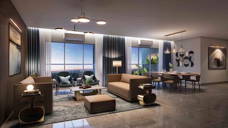 Living Room, adani-codename-greens 2 Bedroom 1200 Sq.Ft. Apartment In Koregaon Park Pune 10497209