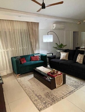 Living Room in 3 BHK Apartment at Mantri Webcity, Hennur – for Rent