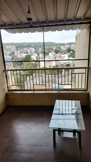 Balcony in 2 BHK Apartment at Raj Heramb Regalia Residency, Bavdhan – for Rent