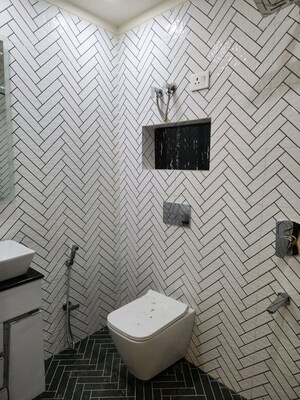 Bathroom in 3 BHK Builder Floor at Freedom Fighters Enclave – for Sale