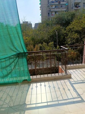 Balcony in 3 BHK Apartment at Dwarka – for Rent