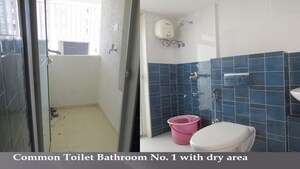 Bathroom in 3 BHK Apartment at Lodha Amara, Kolshet Road – for Rent