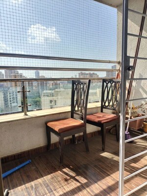 Balcony in 2 BHK Apartment at Vijay Nagari Annex, Waghbil – for Rent