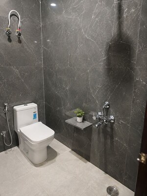 Bathroom in 2 BHK Builder Floor at Mehrauli – for Rent