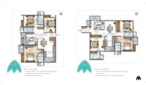 Floor Plan in 3 BHK Apartment at Bren Zahara, Off Sarjapur Road – for Sale