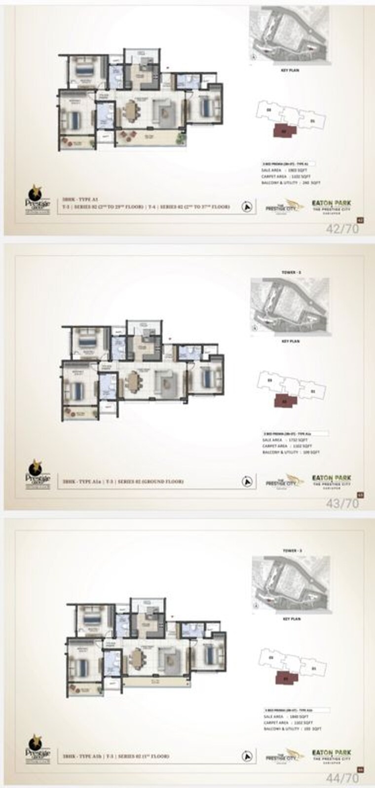 Floor Plan, eaton-park-at-the-prestige-city 3 Bedroom 2021 Sq.Ft. Apartment In Sarjapur Road Bangalore 10498464