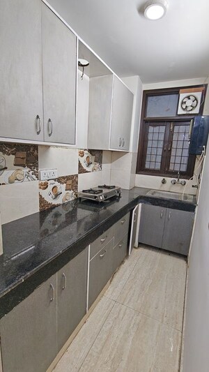 Kitchen in 1 BHK Builder Floor at Malviya Nagar – for Rent