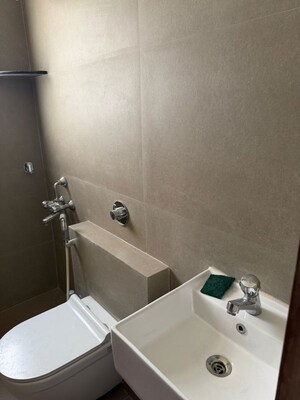 Bathroom in 3 BHK Apartment at RK Lunkad Nisarg Nirmiti, Pimple Saudagar – for Rent