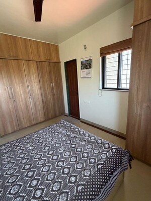 Bedroom in 3 BHK Apartment at RK Lunkad Nisarg Nirmiti, Pimple Saudagar – for Rent