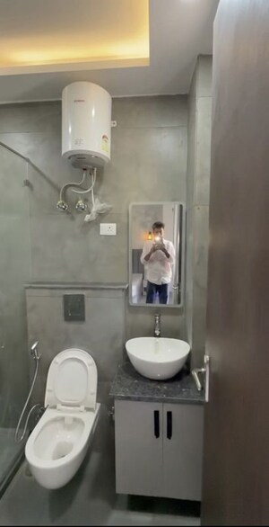Bathroom in 1 BHK Builder Floor at Sushant Lok Iii – for Rent