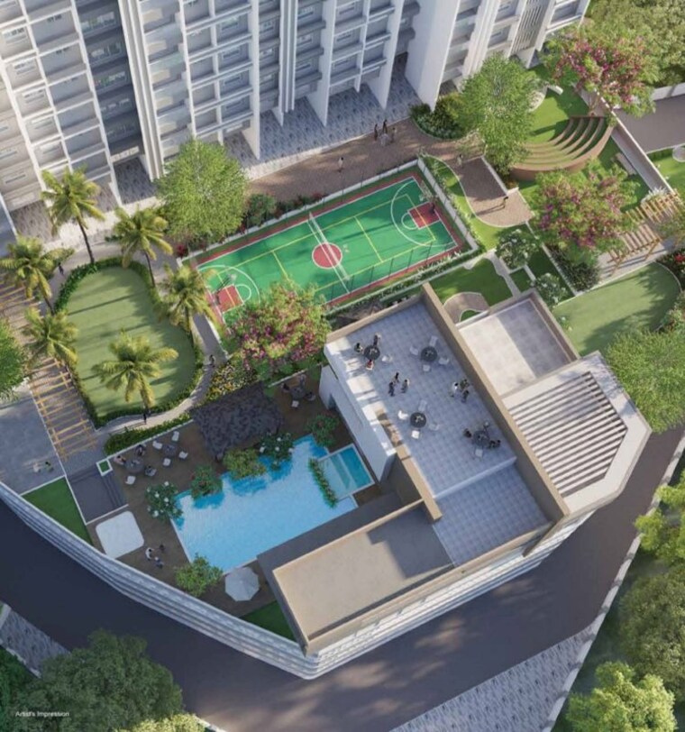 Balcony, dosti-eden 3 Bedroom 1039 Sq.Ft. Apartment In Brahmand Thane 10498677