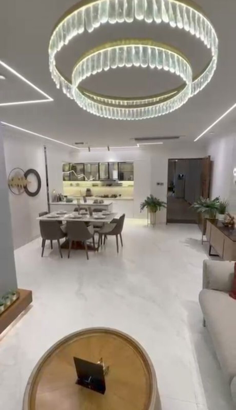 Living Room, dosti-eden 3 Bedroom 1039 Sq.Ft. Apartment In Brahmand Thane 10498677