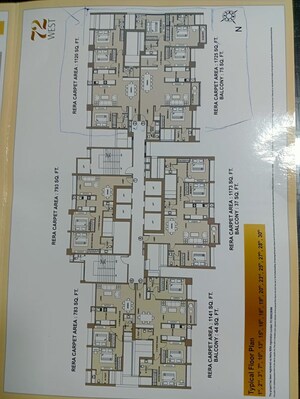 Floor Plan in 3 BHK Apartment at Sheth 72 West, Andheri West – for Sale