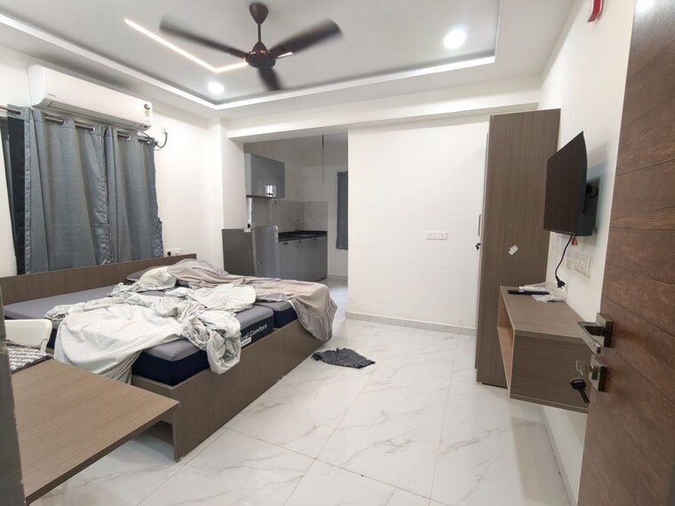 Bedroom, arundathi-nilayam-gachibowli 1 RK 654 Sq.Ft. Apartment In Gachibowli Hyderabad 10498822