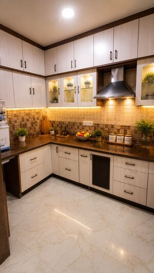 Kitchen in 3 BHK Builder Floor at Mehrauli – for Rent