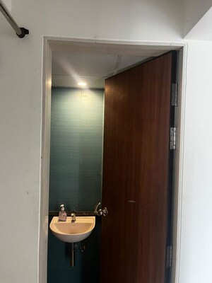Bathroom in 1 BHK Apartment at Lodha Crown Quality Homes, Majiwada – for Rent