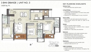 Floor Plan in 4 BHK Builder Floor at Kalpataru Parkcity Estella, Kolshet Road – for Sale
