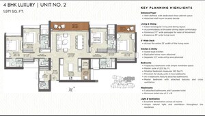 Floor Plan in 4 BHK Builder Floor at Kalpataru Parkcity Estella, Kolshet Road – for Sale