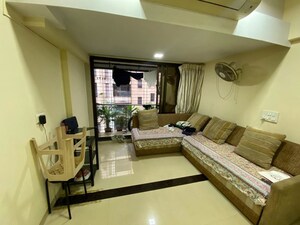 Living Room in 1.5 BHK Apartment at Omkar Raga, Chembur – for Rent