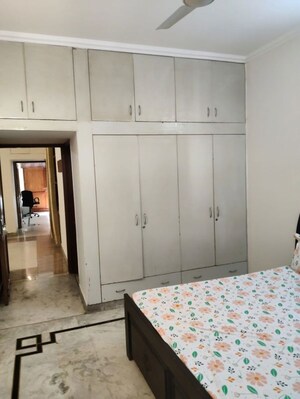 Bedroom in 3 BHK Builder Floor at Sushant Lok I – for Rent