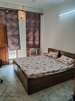 Bedroom in 3 BHK Builder Floor at Sushant Lok I – for Rent