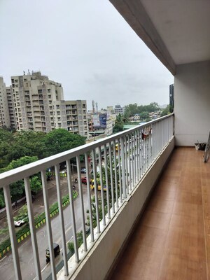 Balcony in 1 RK Apartment at Amanora Future Towers, Hadapsar – for Rent