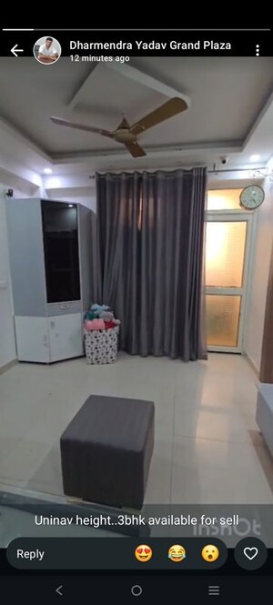 Living Room in 3 BHK Apartment at Uninav Heights Phase I, Raj Nagar Extension – for Sale