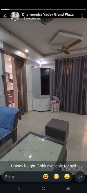 Living Room in 3 BHK Apartment at Uninav Heights Phase I, Raj Nagar Extension – for Sale