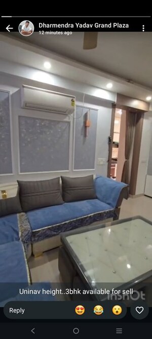 Living Room in 3 BHK Apartment at Uninav Heights Phase I, Raj Nagar Extension – for Sale