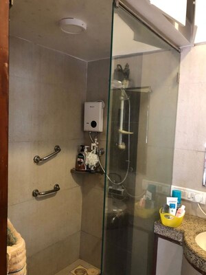 Bathroom in 3 BHK Apartment at Sandesh Nagar – for Rent
