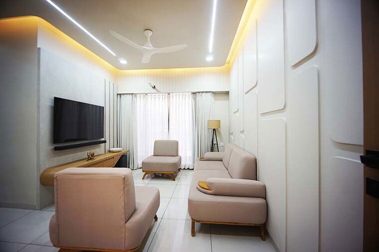 Living Room, ghuma 3 Bedroom 1517 Sq.Ft. Apartment In Ghuma Ahmedabad 10500315