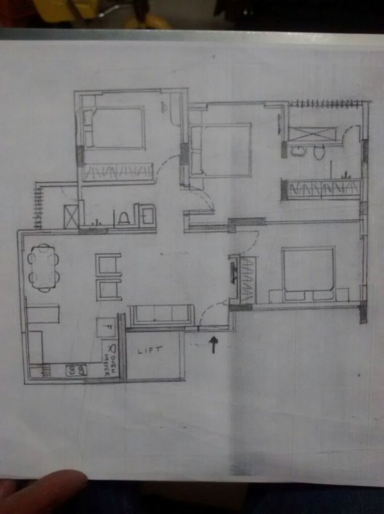 Floor Plan, chembur 3 Bedroom 890 Sq.Ft. Apartment In Chembur Mumbai 10500854