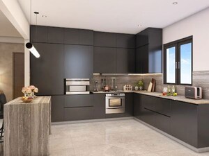 Kitchen in 3 BHK Apartment at Puravankara Purva Atmosphere, Thanisandra Main Road – for Sale