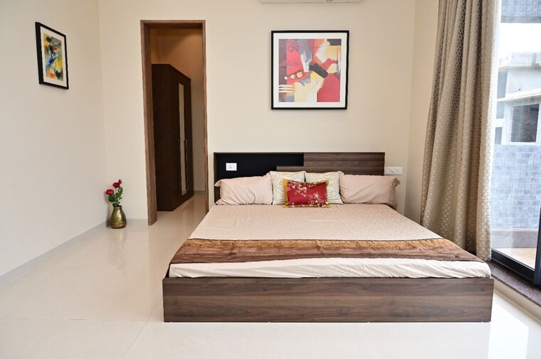 Bedroom, kamgar putala vasahat 1 Bedroom 725 Sq.Ft. Apartment In Kamgar Putala Vasahat Pune 10501000