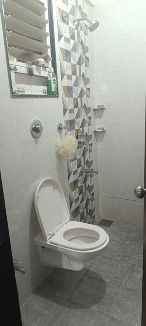 Bathroom in 1 BHK Apartment at Vaishnavi Sahil Heights, Pimple Nilakh – for Rent
