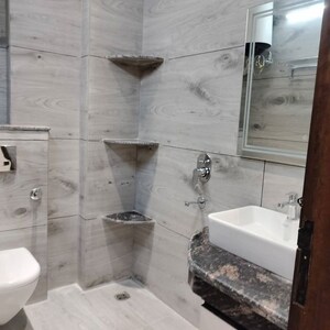 Bathroom in 2 BHK Builder Floor at Bhargava Palace, Sector 12 – for Rent