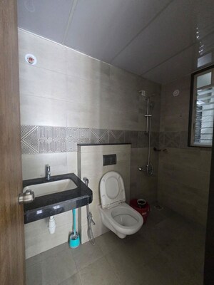 Bathroom in 2 BHK Apartment at Rama Fusion Towers Phase 2, Hinjewadi – for Rent