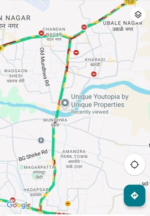 2 BHK Apartment – Map Location View at Unique Youtopia, Kharadi - for Rent