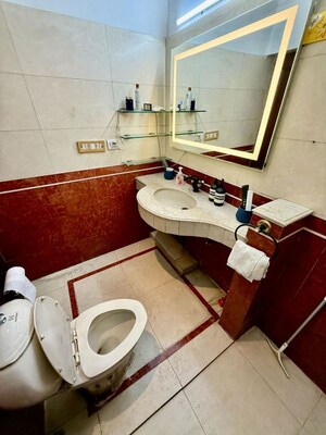 Bathroom in 3 BHK Builder Floor at Greater Kailash I – for Rent