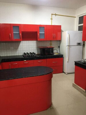 Kitchen in 3 BHK Apartment at Omaxe Residency, Gomti Nagar – for Rent