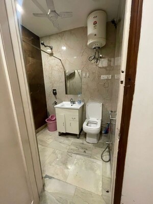Bathroom in 1 BHK Builder Floor at Greater Kailash I – for Rent