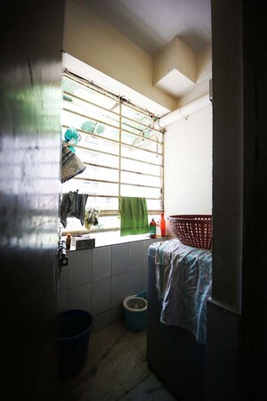 Bathroom in 3 BHK Apartment at Sargasan – for Sale
