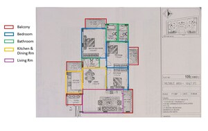 Floor Plan in 3 BHK Apartment at Munnekollal – for Sale