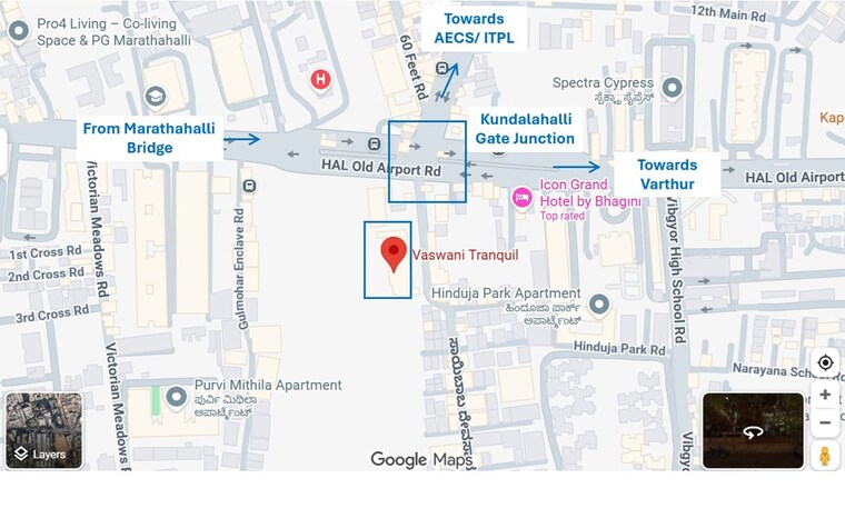 Map Location, munnekollal 3 Bedroom 1647 Sq.Ft. Apartment In Munnekollal Bangalore 10501832